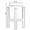 Vintiquewise Indoor and Outdoor White Iron Planting Box with Black Wooden Frame, Small Planter QI004170.S - alternate 3